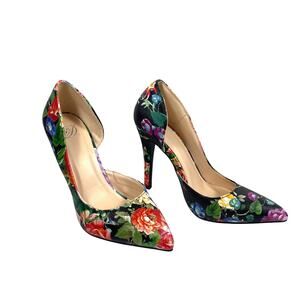 Delicious Floral D'Orsay Vegan Heels: Y2K, Modern